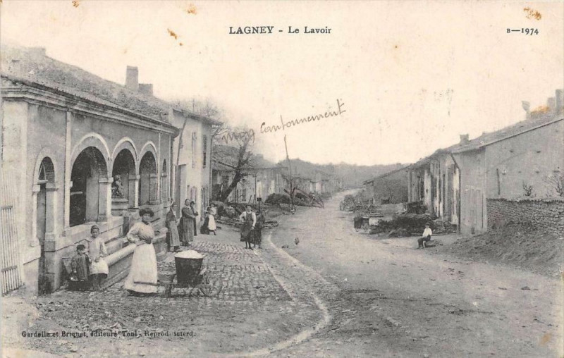 Carte postale ancienne Lagney Le Lavoir à Lagney