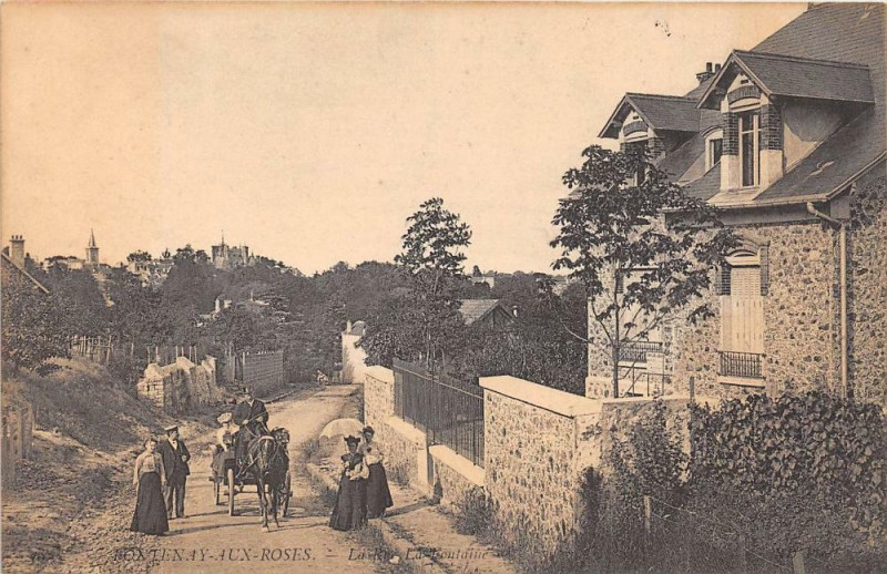 Carte postale ancienne Fontenay Aux Roses La Rue Lafontaine à Fontenay-aux-Roses