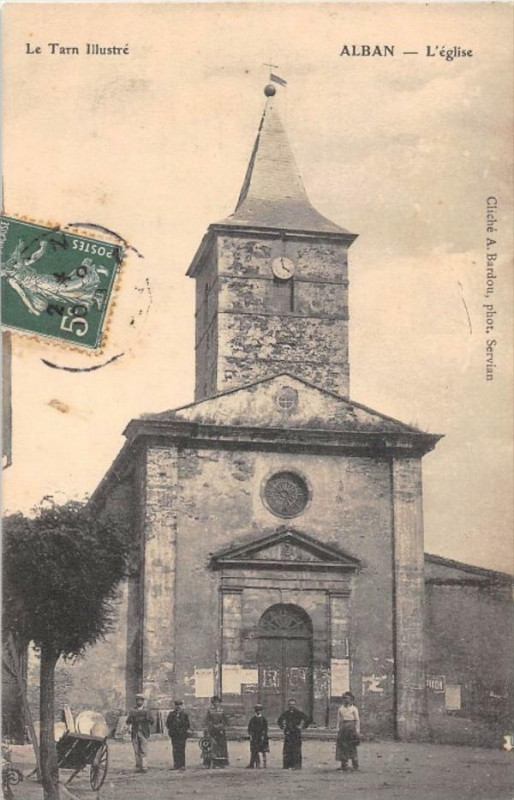 Carte postale ancienne Alban Eglise à Alban