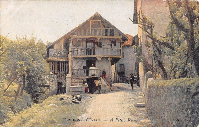 Carte postale ancienne Env.evian A Petite Rive