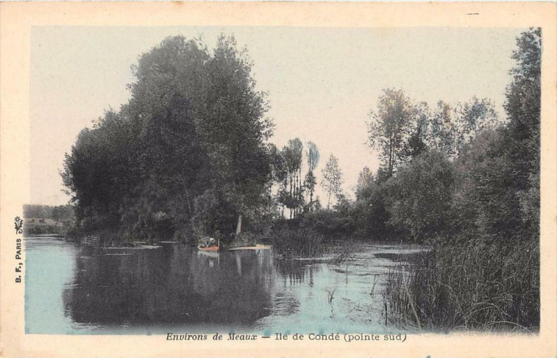 Carte postale ancienne Env.de Meaux Ile De Conde Pointe Sud à Meaux