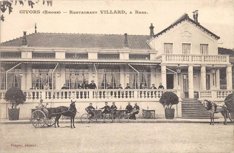 Carte postale ancienne Givors Restaurant Villard A Bans à Givors