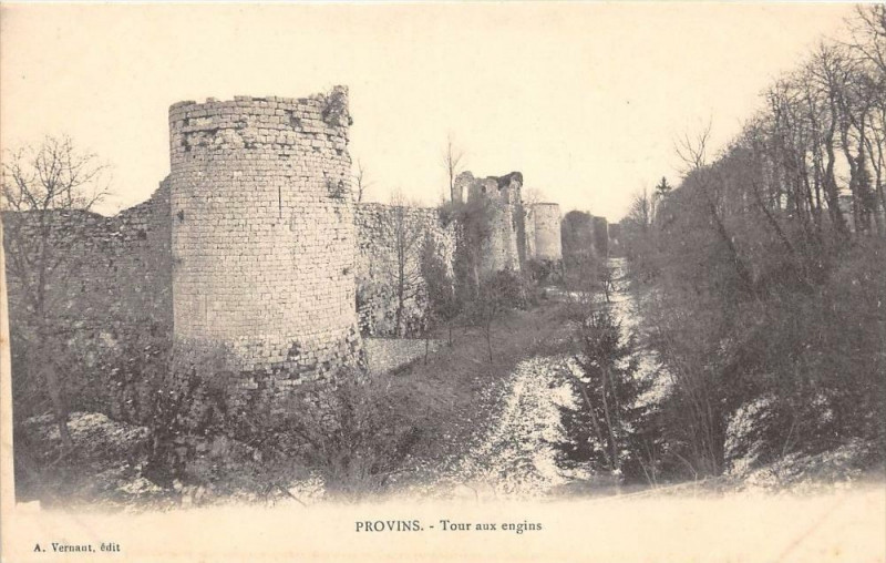 Carte postale ancienne Provins Tour Aux Engins (dos non divisé) à Provins