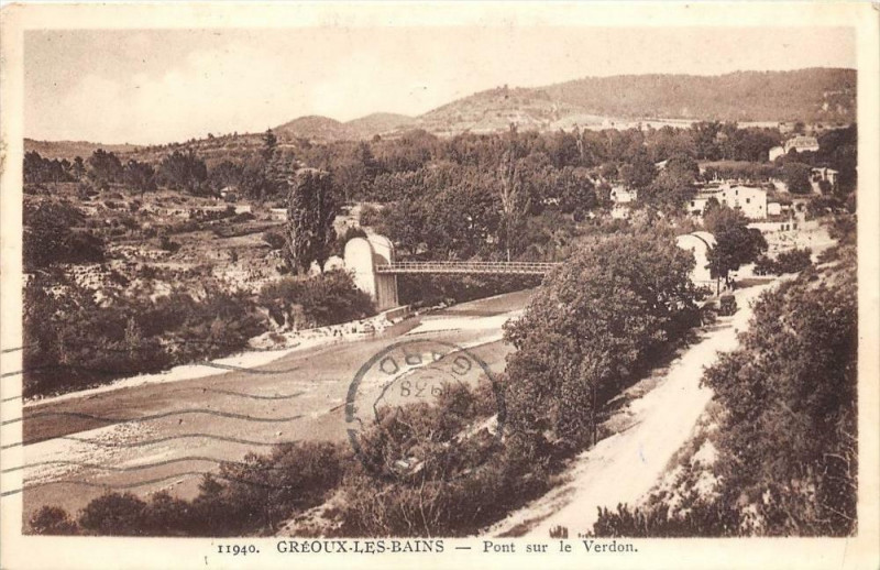 Carte postale ancienne Greoux Pont Sur Le Verdon