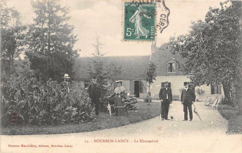 Carte postale ancienne Bourbon Lancy La Chaumiere (dos non divisé) à Bourbon-Lancy