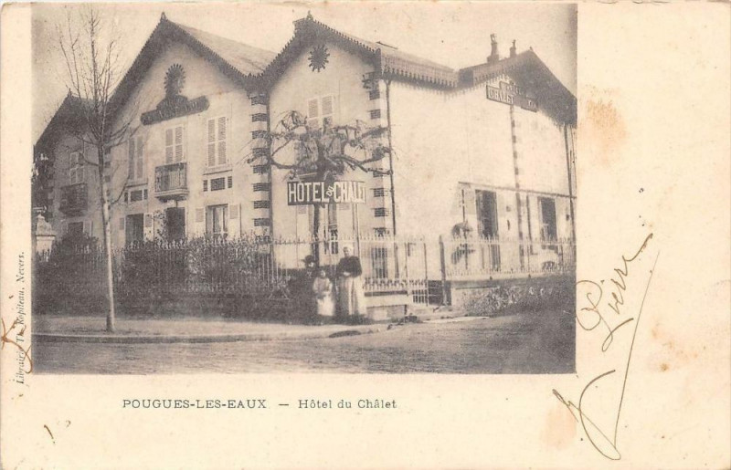 Carte postale ancienne Pougues Les Eaux Hotel Du Chalet (dos non divisé) à Pougues-les-Eaux