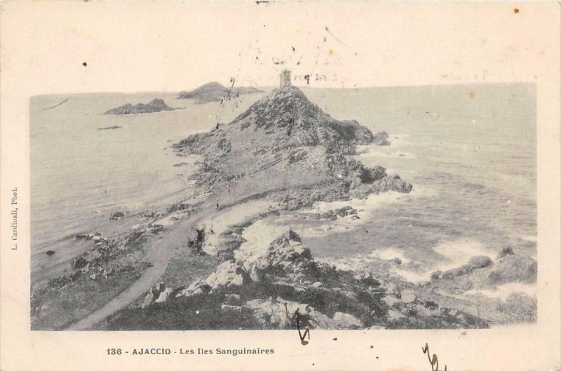Carte postale ancienne 20 Corse Ajaccio Les Iles Sanguinaires à Ajaccio
