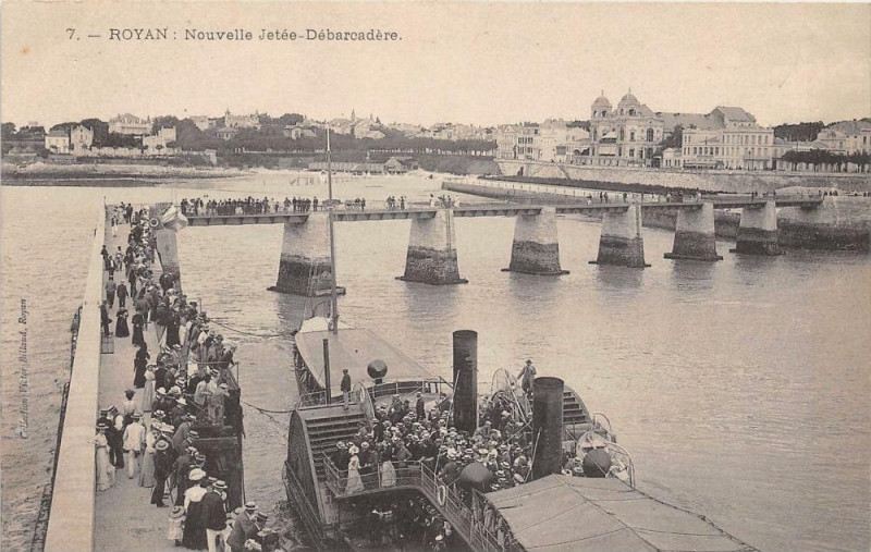 Carte postale ancienne Royan Nouvelle Jetee Debarcadere (dos non divisé à Royan