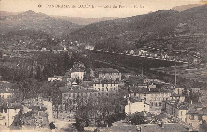 Carte postale ancienne Lodeve Cote Du Pont De Celles à Lodève