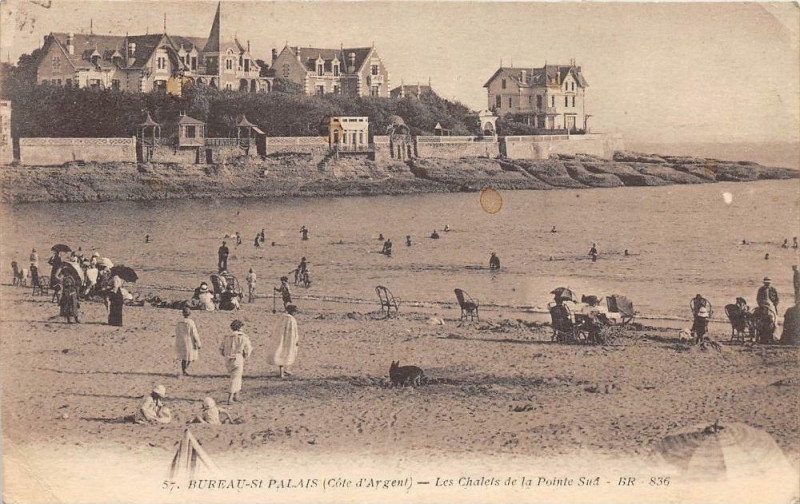 Carte postale ancienne Bureau Saint-Palais Les Chalets De La Pointe Sud