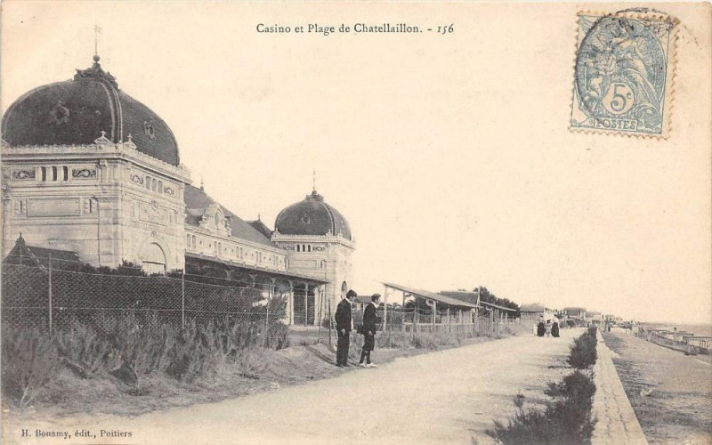 Carte postale ancienne Casino Et Plage De Chatelaillon