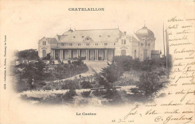 Carte postale ancienne Chatelaillon Le Casino (dos non divisé)
