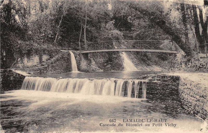 Carte postale ancienne Lamalou Cascade De Bitoulet