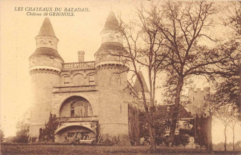 Carte postale ancienne Chateau De Grignols à Grignols