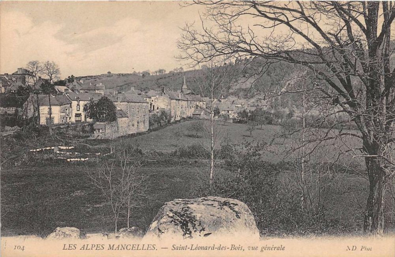 Carte postale ancienne Saint Leonard Des Bois Vue Generale