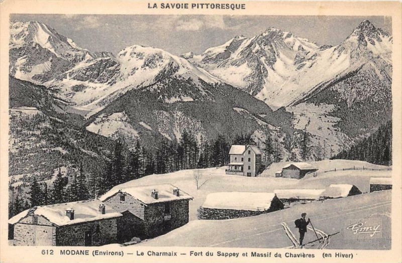 Carte postale ancienne Modane Le Charmaix Fort Du Sappey à Modane