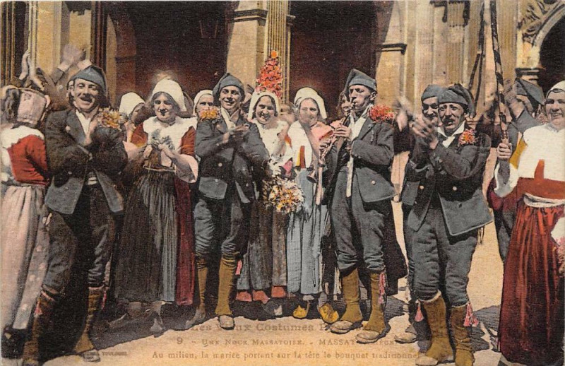 Carte postale ancienne Une Noce Massatoise Massat à Massat
