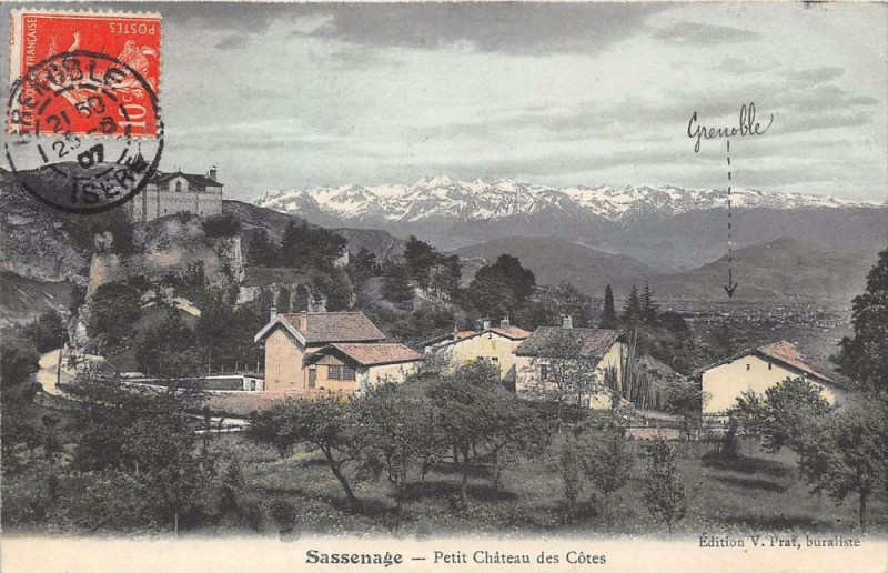 Carte postale ancienne Sassenage Petit Chateau Des Cotes à Sassenage
