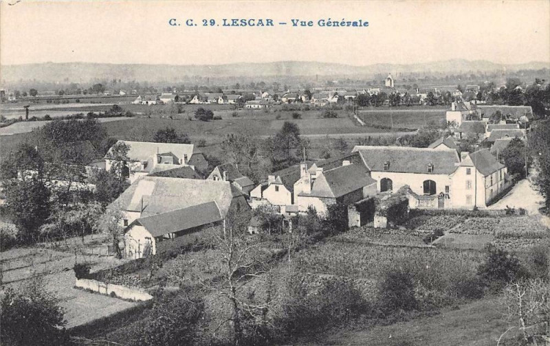 Carte postale ancienne Lescar Vue Generale à Lescar