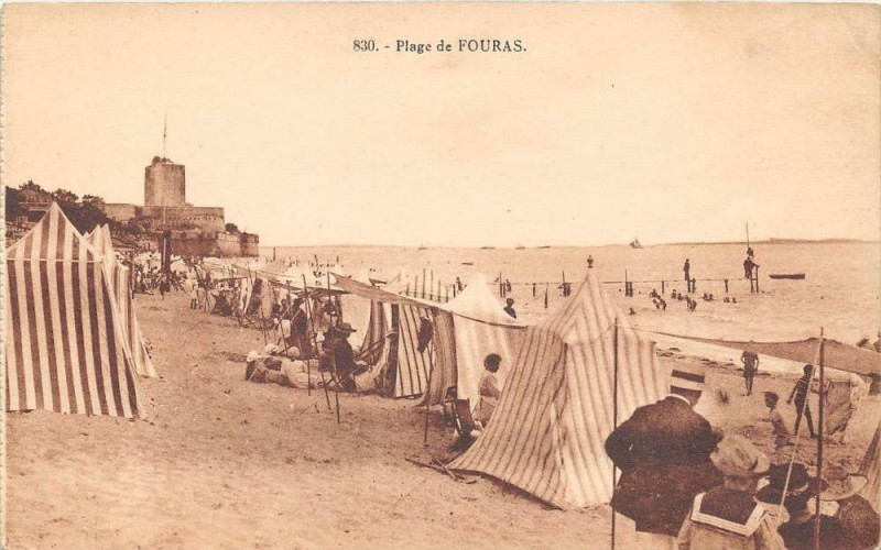 Carte postale ancienne Plage De Fouras à Fouras