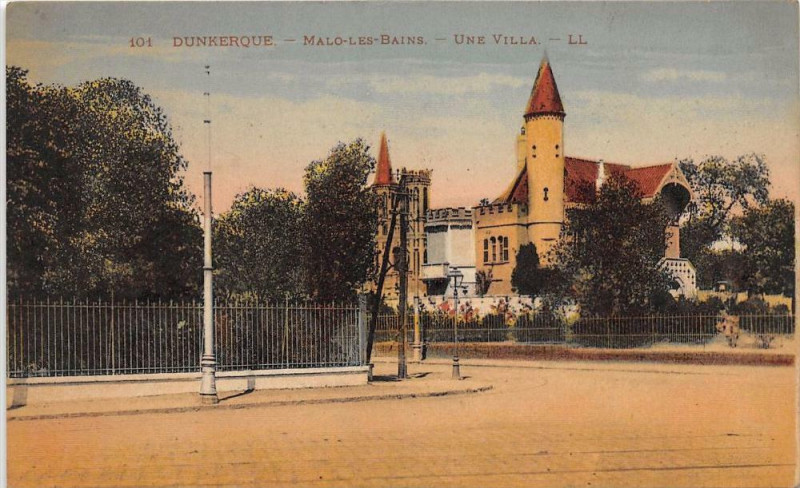 Carte postale ancienne Dunkerque Malo Les Bains Une Villa à Dunkerque