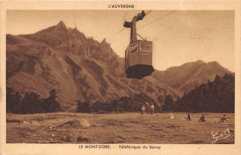 Carte postale ancienne Le Mont Dore Teleferique Du Sancy à Mont-Dore