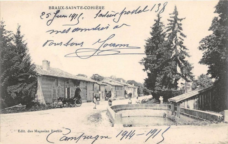 Carte postale ancienne Braux Sainte-Cohiere