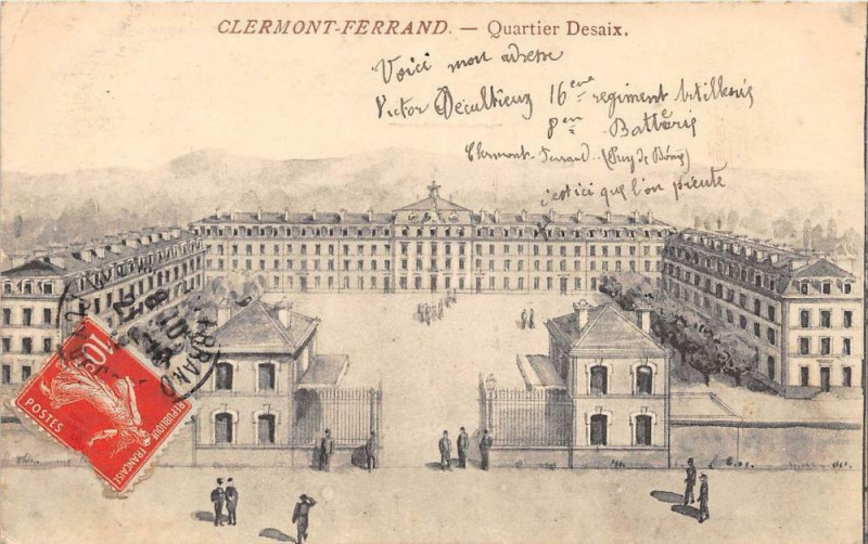 Carte postale ancienne Clermont Ferrand Quartier Desaix à Clermont-Ferrand
