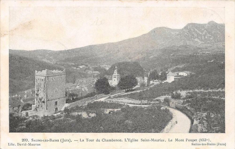Carte postale ancienne Salins Les Bains La Tour Du Chambenoz Saint-Maurice à Our
