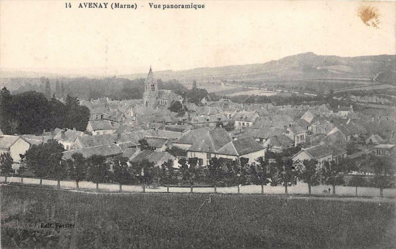 Carte postale ancienne Avenay Vue Panoramique