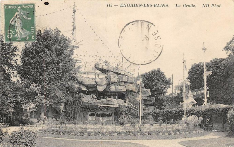 Carte postale ancienne Enghien Les Bains La Grotte à Enghien-les-Bains