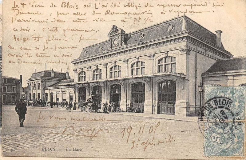 Carte postale ancienne Blois La Gare à Blois
