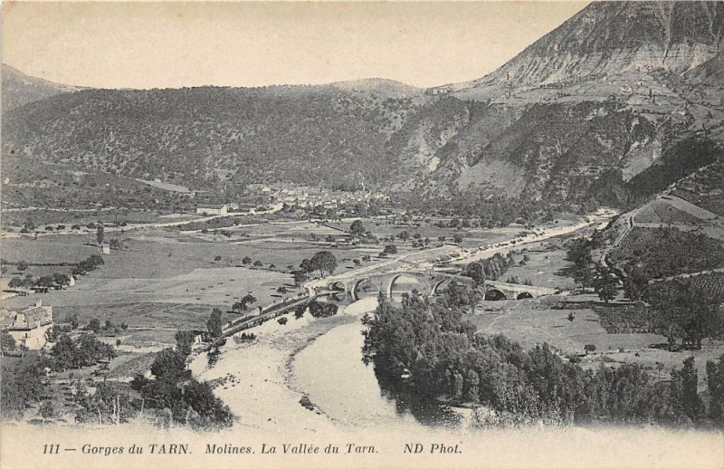 Carte postale ancienne Gorges Tarn Molines