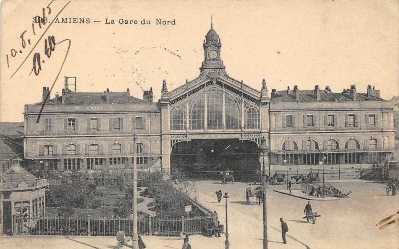 Carte postale ancienne Amiens La Gare Du Nord à Amiens
