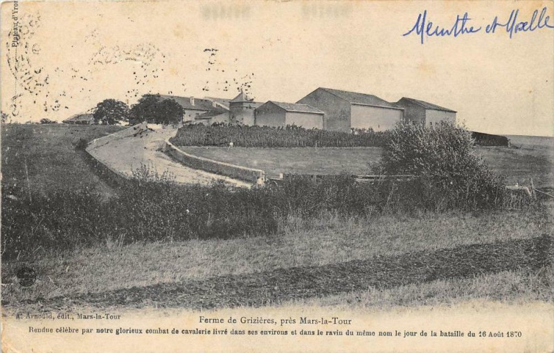Carte postale ancienne Ferme De Grizieres Pres Mars La Tour à Mars-la-Tour