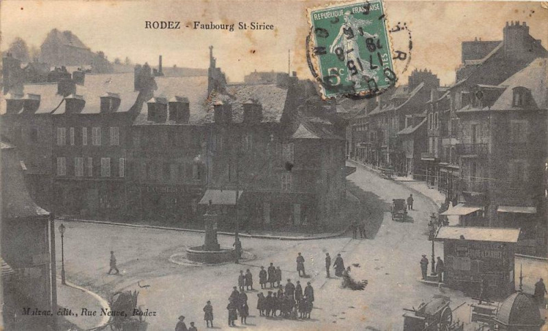 Carte postale ancienne Rodez Faubourg Saint Brice à Rodez