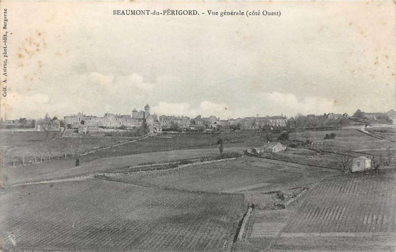 Carte postale ancienne Beaumont Du Perigord Vue Generale