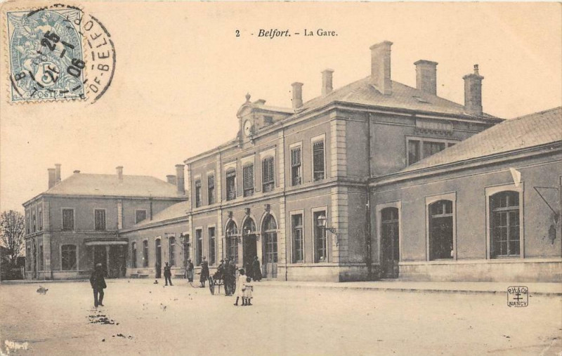 Carte postale ancienne Belfort La Gare à Belfort