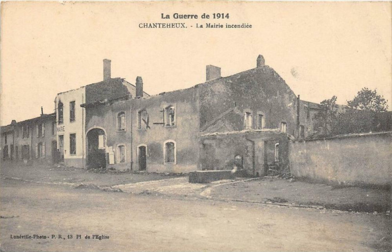 Carte postale ancienne Chanteheux La Mairie à Chanteheux