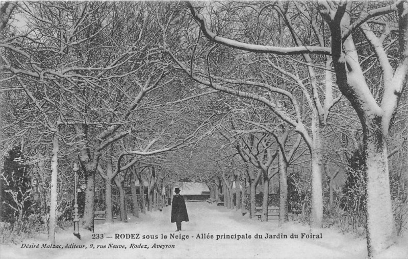 Carte postale ancienne Rodez Sous La Neige à Rodez