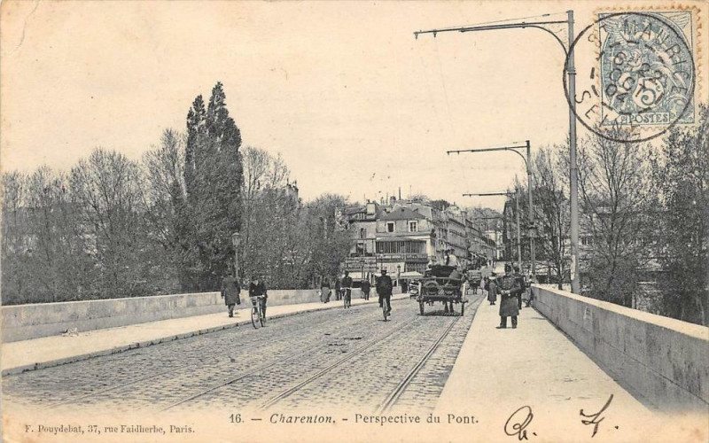 Carte postale ancienne Charenton Perspective Du Pont