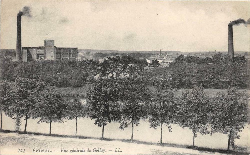 Carte postale ancienne Epinal Vue Generale De Golbey à Épinal