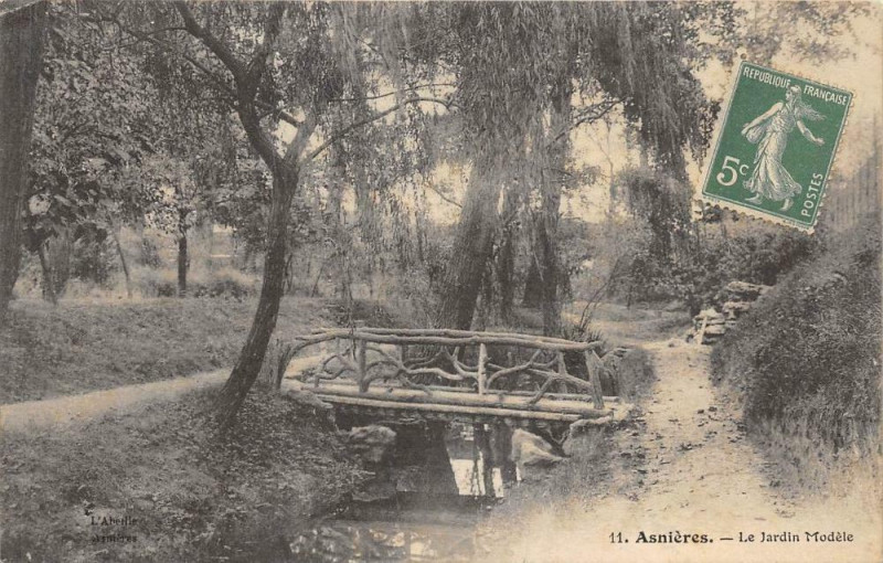 Carte postale ancienne Asnieres Le Jardin Modele