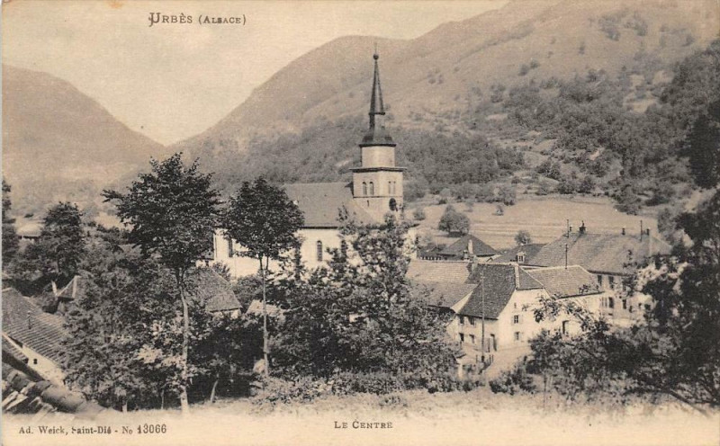 Carte postale ancienne Urbes Le Centre à Urbès