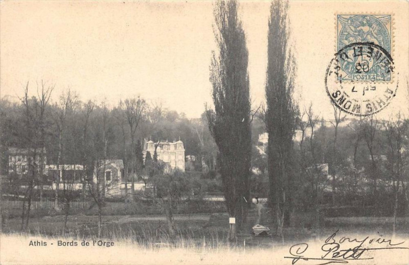 Carte postale ancienne Athis Bords De L'Orge (dos non divisé)