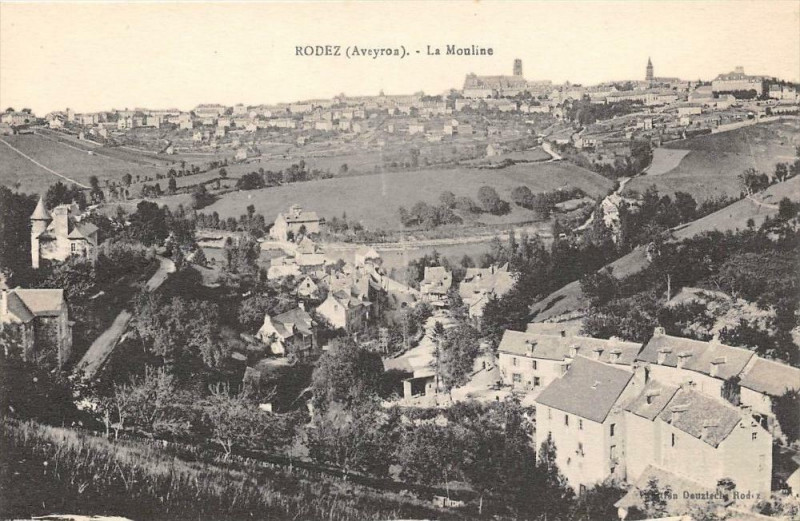 Carte postale ancienne Rodez La Mouline à Rodez