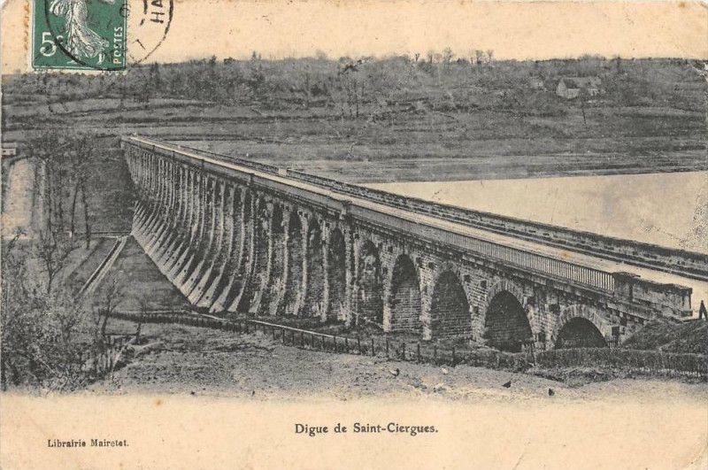 Carte postale ancienne Digue De Saint Ciergues à Saint-Ciergues