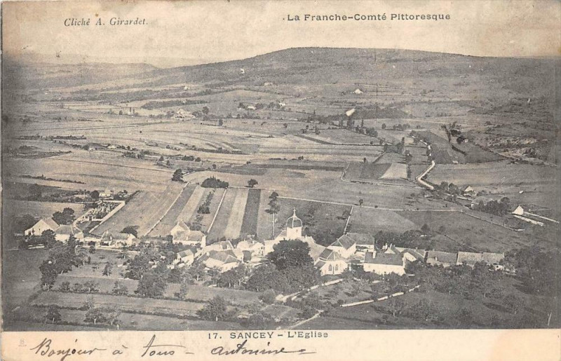 Carte postale ancienne 66 Sancey L'Eglise (dos non divisé) à Sancey
