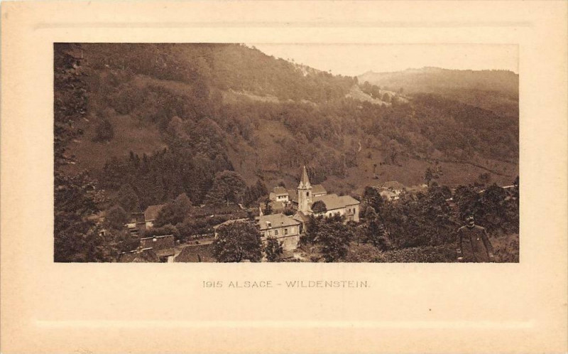 Carte postale ancienne Alsace Wildenstein à Wildenstein