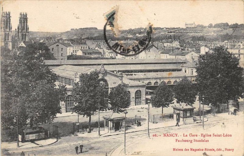 Carte postale ancienne Nancy La Gare Saint-Leon Stanislas à Nancy